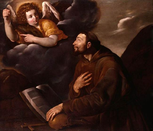 Pasquale Ottino Saint Francis and the Angel oil painting picture